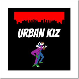 Urban Kiz with dancing couple | Kizomba | Skyline Tarraxinha Posters and Art